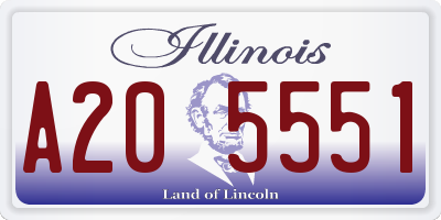 IL license plate A205551