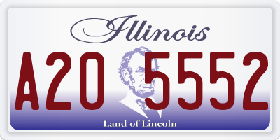 IL license plate A205552