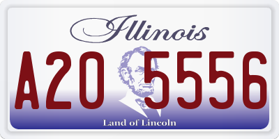 IL license plate A205556