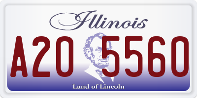 IL license plate A205560