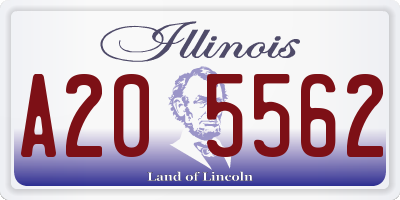 IL license plate A205562