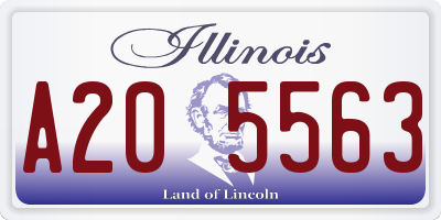 IL license plate A205563