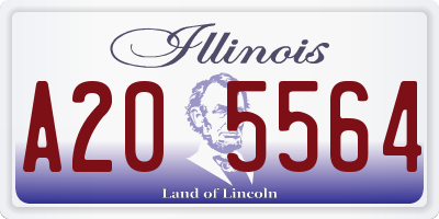 IL license plate A205564