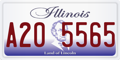 IL license plate A205565