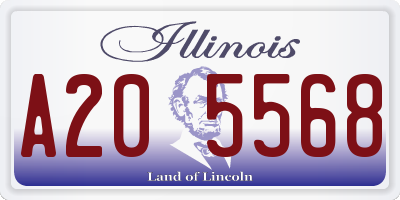 IL license plate A205568
