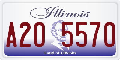 IL license plate A205570