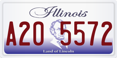 IL license plate A205572