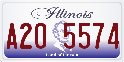 IL license plate A205574