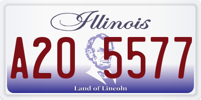 IL license plate A205577