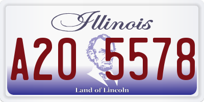 IL license plate A205578