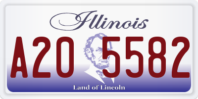 IL license plate A205582