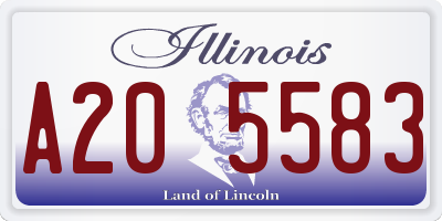 IL license plate A205583