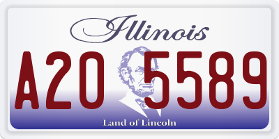 IL license plate A205589