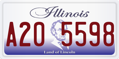 IL license plate A205598