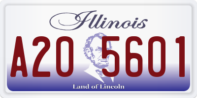 IL license plate A205601