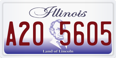 IL license plate A205605