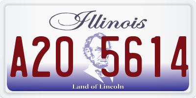 IL license plate A205614