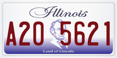 IL license plate A205621