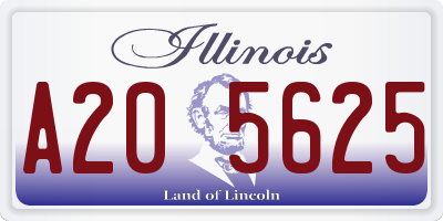 IL license plate A205625