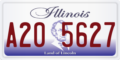 IL license plate A205627