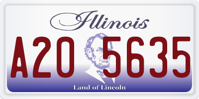 IL license plate A205635