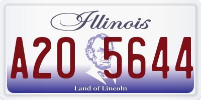 IL license plate A205644