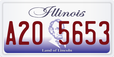 IL license plate A205653