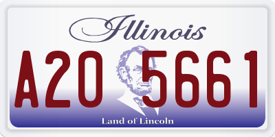 IL license plate A205661