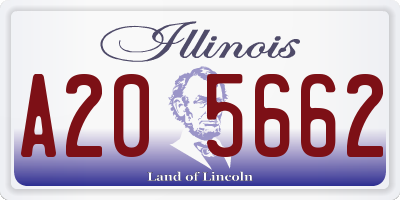 IL license plate A205662