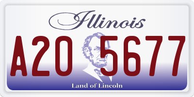 IL license plate A205677