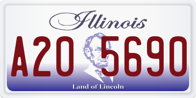 IL license plate A205690