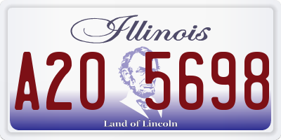 IL license plate A205698