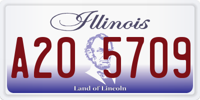 IL license plate A205709