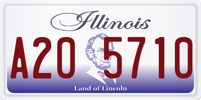 IL license plate A205710