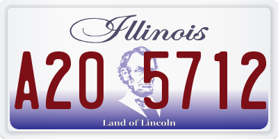 IL license plate A205712