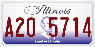 IL license plate A205714