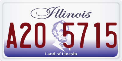 IL license plate A205715