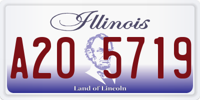 IL license plate A205719