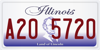 IL license plate A205720