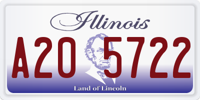 IL license plate A205722