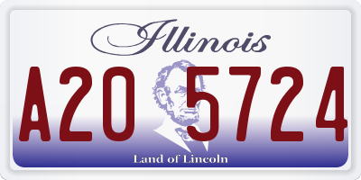 IL license plate A205724