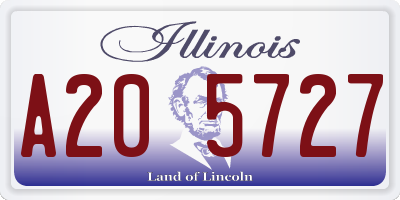 IL license plate A205727