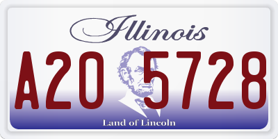 IL license plate A205728