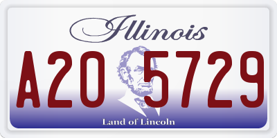IL license plate A205729
