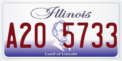 IL license plate A205733