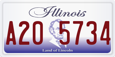 IL license plate A205734