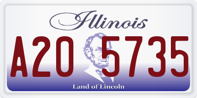 IL license plate A205735