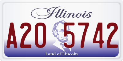 IL license plate A205742