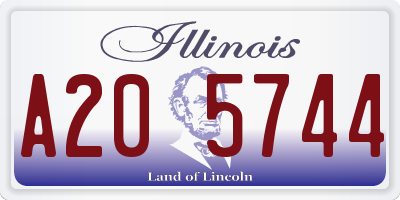 IL license plate A205744