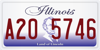 IL license plate A205746